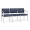 Lesro Denim (Blue) Seat, 3 Seat Sofa, 64.5 W 24.5 L 32 H, Linette Vinyl Seat, Lenox Steel Series LS3101 - alternate 1